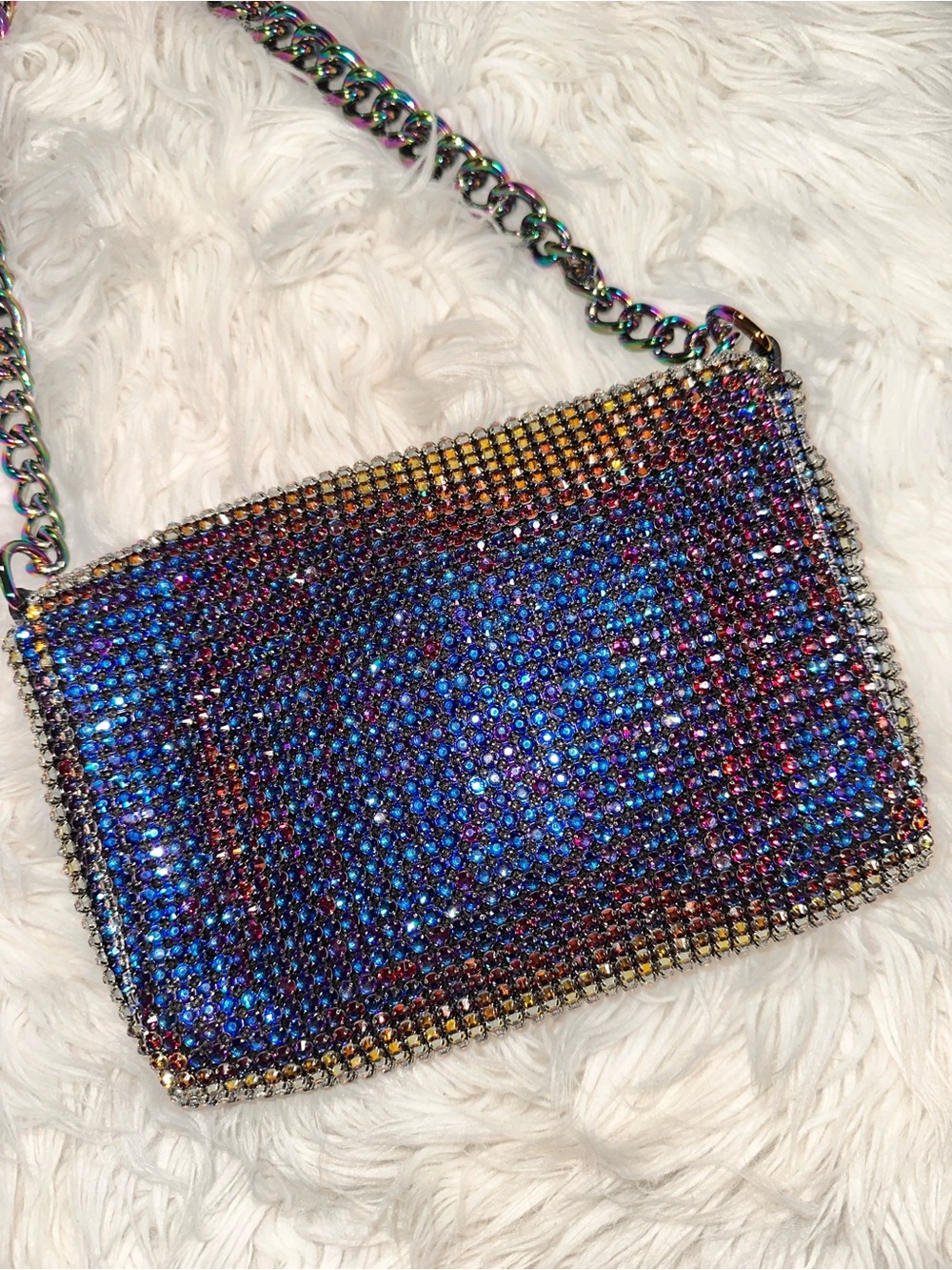 Kurt Geiger • Iridescent Glass Crystal Small Party Bag - Picture 7 of 17